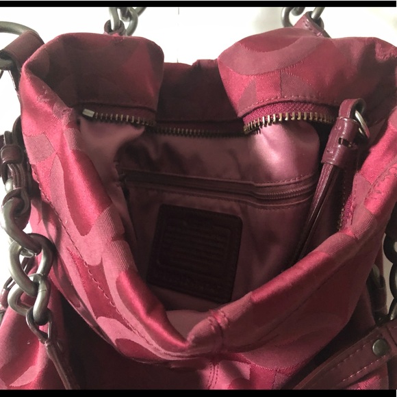 Burgundy Coach Shoulder Bag - Picture 3 of 3